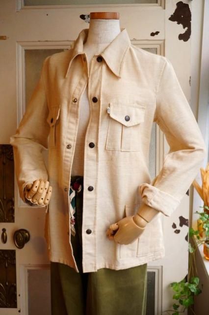◎ 70年代 VINTAGE サファリジャケット 巻上げ