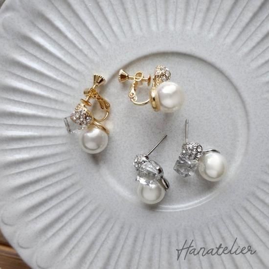 結婚式　前撮り　アクセサリー　パール／　バボナーピアス 結婚式 前撮り アクセサリー パール／ バボナーピアス