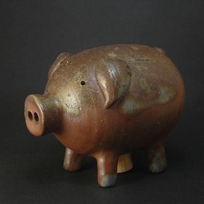 ぶた貯金箱 備前焼うちだ 内田和彦 ぶた貯金箱 備前焼うちだ 内田和彦