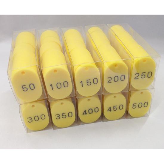 番号札 小（45×31mm） 黄 1～500番のセット ※送料無料 - 番号札