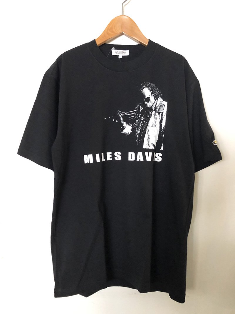WATERFALL × 内山繁 × Miles Davis 限定コラボレートTシャツ (black) - spacemoth / fripier  zoetrope - vintage / new clothing
