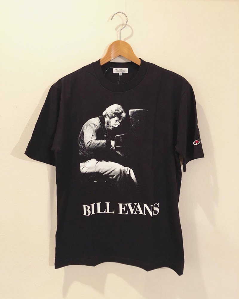 WATERFALL × 内山繁 × Bill Evans 限定コラボレートTシャツ  (white×black/black×white/black×blue) - spacemoth / fripier zoetrope -  vintage / new clothing, music, cinema