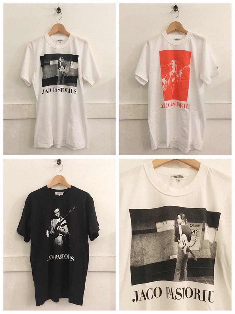 WATERFALL × 内山繁 × Jaco Pastorius 限定コラボレートTシャツ (white