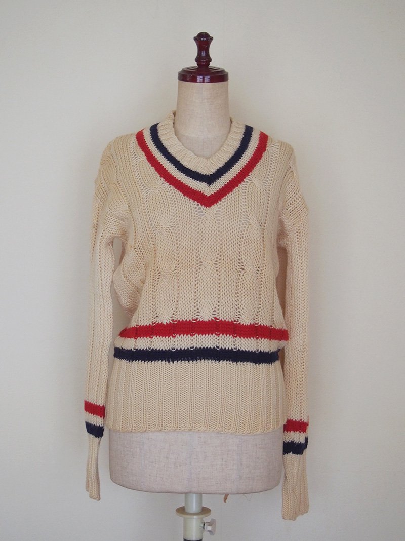 USA 1940's vintage cricket knit sweater アメリカ 1940年代