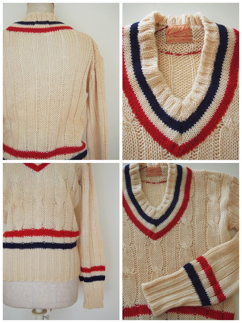 USA 1940's vintage cricket knit sweater アメリカ 1940年代 