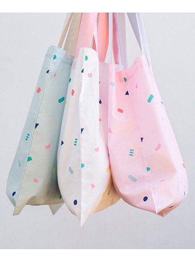 Maholo マホロ　Wonder Tote Bag　トートバッグ ( white / pink / pepper mint ) -  spacemoth / fripier zoetrope - vintage / new clothing, music, cinema & books