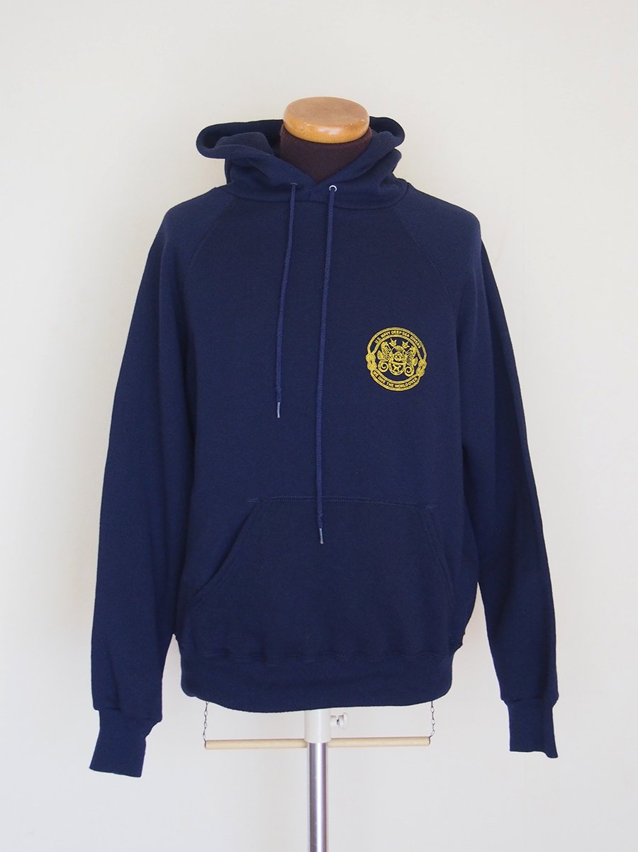 USA sea horse hoodie (navy × yellow) / アメリカ タツノオトシゴ スウェットパーカー (ネイビー×黄色 ) -  spacemoth / fripier zoetrope - vintage / new clothing, music, cinema & books