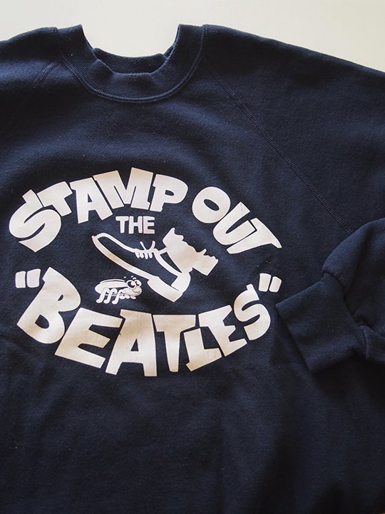 UK STAMP OUT THE BEATLES sweat shirts / イギリス「スタンプ・アウト・ザ・ビートルズ」スウェットシャツ(navy)  - spacemoth / fripier zoetrope - vintage / new clothing