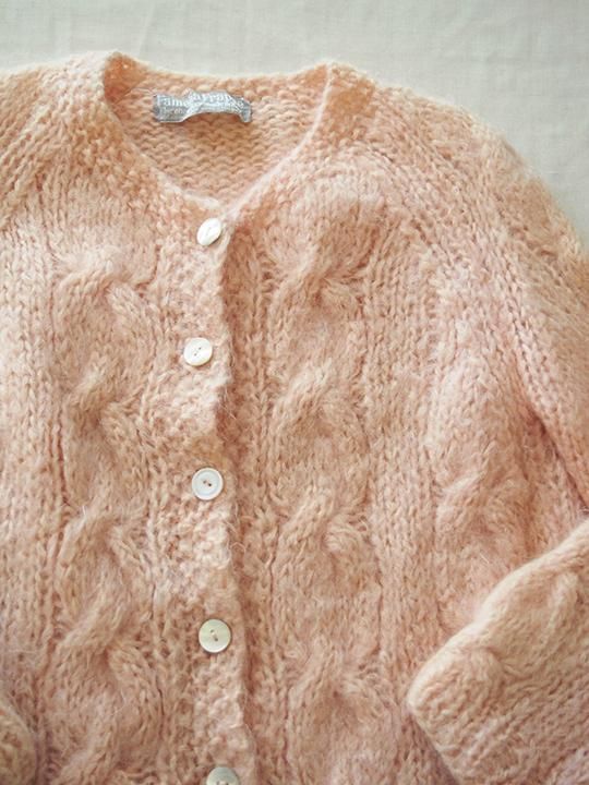 VINTAGE MOHAIR KNIT イタリア製　モヘアカーディガン　ニット