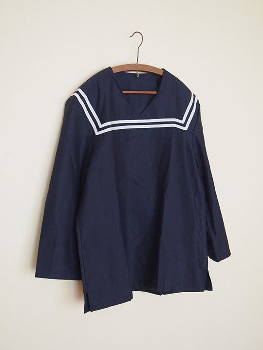 Bulgaria vintage sailor blouse (navy × white) / ブルガリア