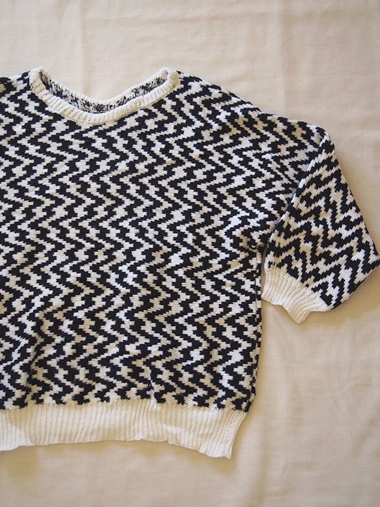 USA vintage monotone zig-zag knit / アメリカ ヴィンテージ