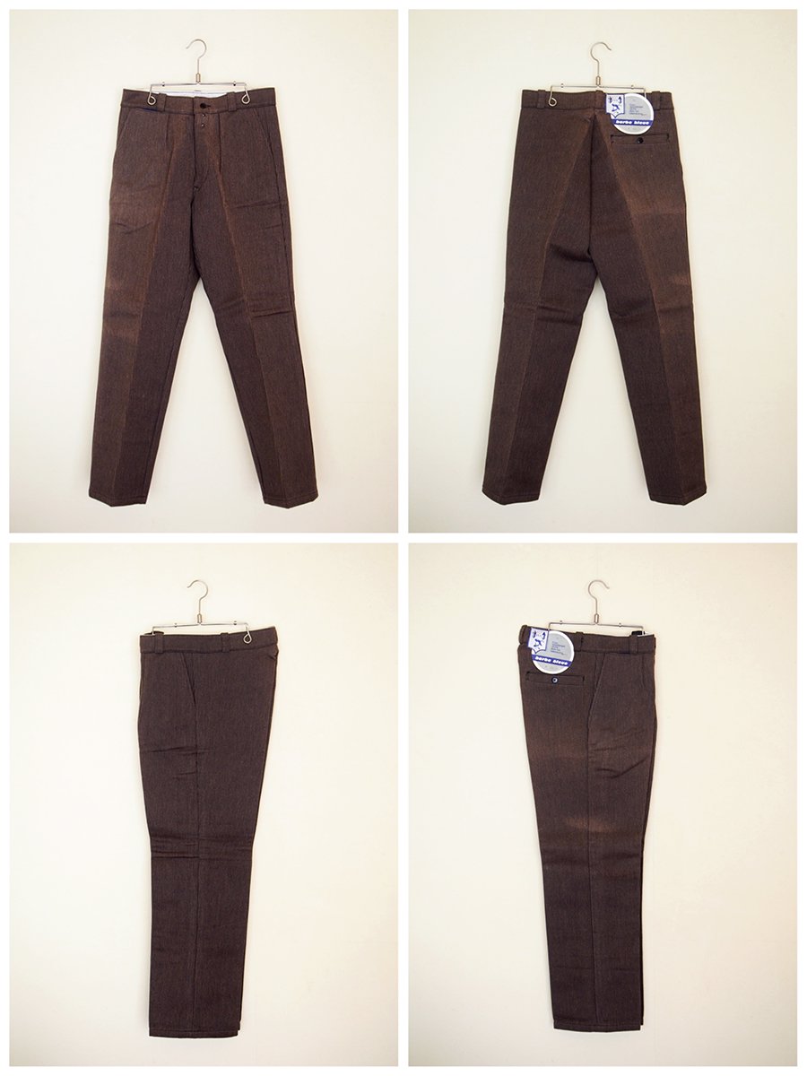 France 1950's vintage “barbe bleue” trousers / フランス 1950年代 ヴィンテージ モールスキンパンツ  (brown / dead stock) - spacemoth / fripier zoetrope - vintage / new  clothing, music, cinema & books