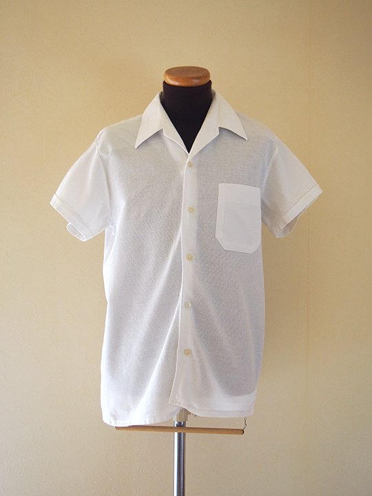 <img class='new_mark_img1' src='https://img.shop-pro.jp/img/new/icons13.gif' style='border:none;display:inline;margin:0px;padding:0px;width:auto;' />Europe vintage cotton shark collar short sleeve shirts (white) / 衼å ơ åȥȾµ㡼顼 ()