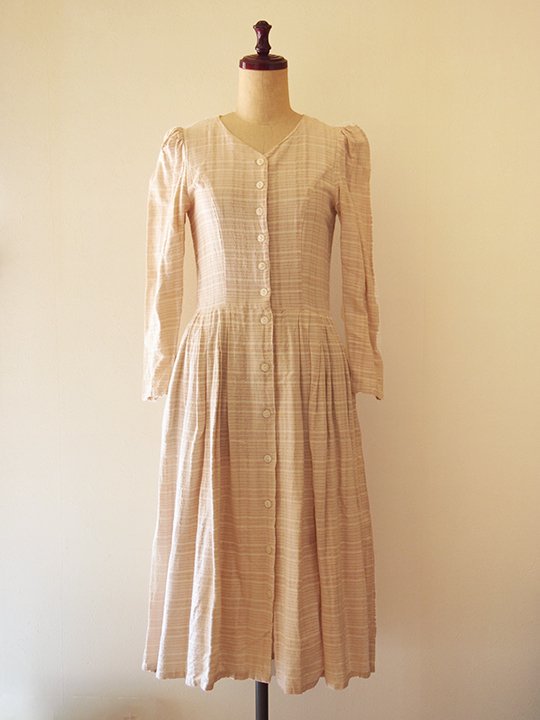 <img class='new_mark_img1' src='https://img.shop-pro.jp/img/new/icons13.gif' style='border:none;display:inline;margin:0px;padding:0px;width:auto;' />UK early 1900's vintage cotton dress (pink beige) / ꥹ 1900ǯƬ ơ  åȥ󡦥ɥ쥹 (ԥ󥯥١)