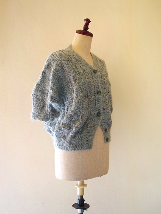 <img class='new_mark_img1' src='https://img.shop-pro.jp/img/new/icons13.gif' style='border:none;display:inline;margin:0px;padding:0px;width:auto;' />Europe vintage hand knit cardigan (olive) / 衼å ơ Ԥߥ˥åȥǥ (꡼֥졼)