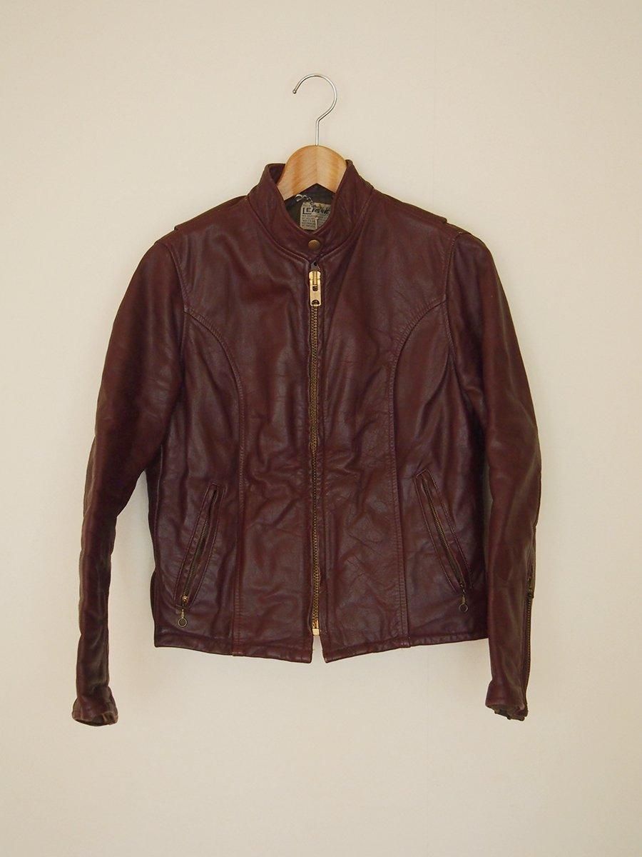 USA vintage single motorcycle leather jacket (brown) / アメリカ ヴィンテージ  シングルライダース レザー ジャケット (ブラウン) - spacemoth / fripier zoetrope - vintage / new  clothing, music, cinema & books