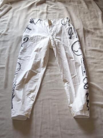 <img class='new_mark_img1' src='https://img.shop-pro.jp/img/new/icons47.gif' style='border:none;display:inline;margin:0px;padding:0px;width:auto;' />STUDIO DADADA white painted trousers  /   եǥåΤΥѥ (Υ / size:1)
