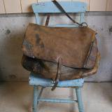 antique us mail leather bag