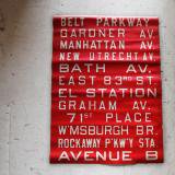 sold1940s brooklyn bus sign