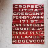 SOLD1940s new york bus sign