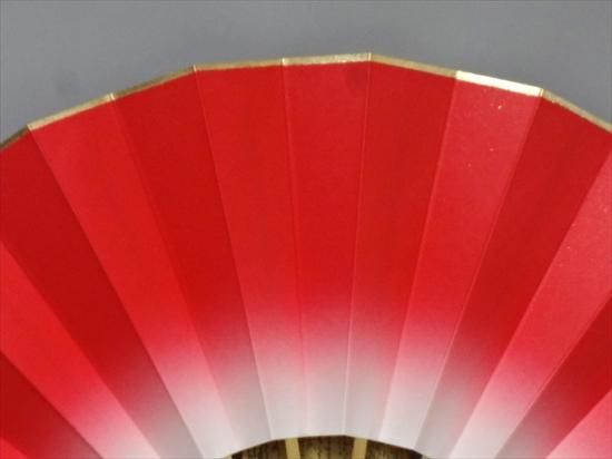舞扇子の扇亘】「奉仕品」A1900 舞扇子 赤天ぼかし分金