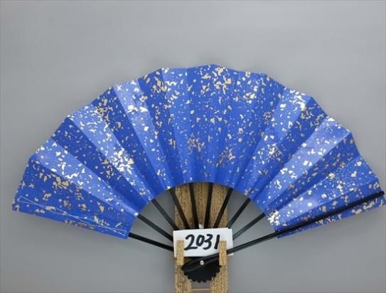 舞扇子の扇亘】A2031 舞扇子 金箔ちらし 高級光沢紙青【京扇子