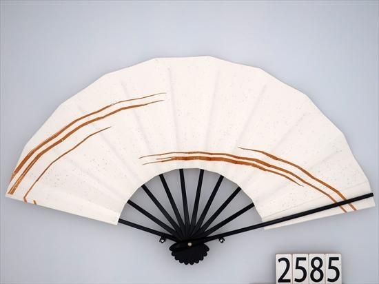 舞扇子の扇亘】A2585 舞扇子 金泥かすみ 白地 【箱なし