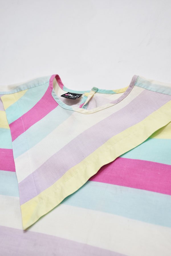 Colorfule Border Pull Over Shirt