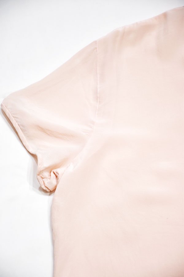 Vintage Pastel Pink Silk Pull Over Blouse