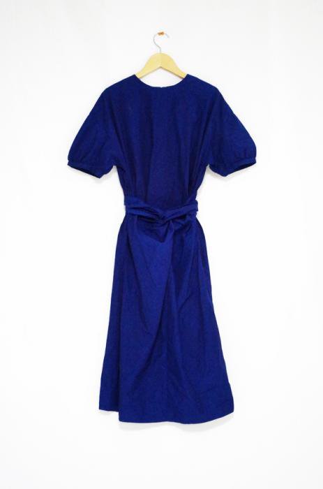 COSMIC WONDER-Organic cotton Wrap dress(N.Indigo) - kitoit / kiik