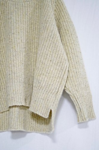 O project - Knitted crew(Ecru)"UNISEX"-20%OFF