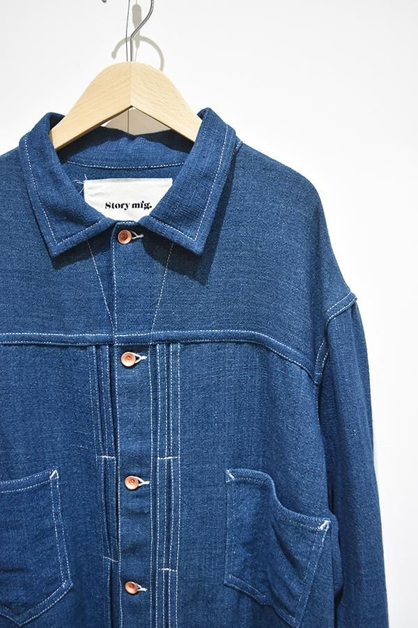 storymfg-Sundae Jacket - Indigo Handloom -unisex - kitoit / kiik