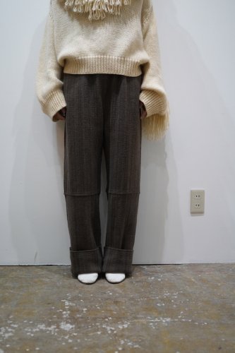 BOBOUTIC - Knit wide trousers - Khaki