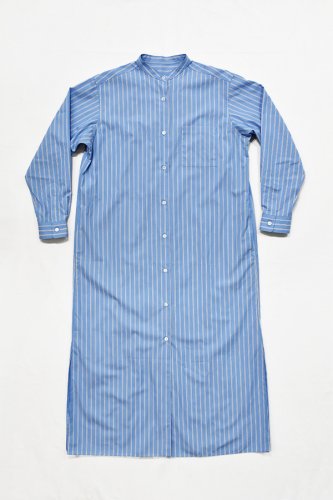 k i i k - British fabric Pajama Dress - Light blue stripe - womens