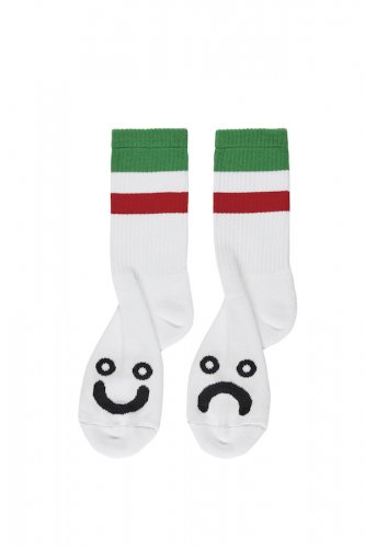 Polar Skate Co. - Happy Sad Socks - Stripes Green & Red