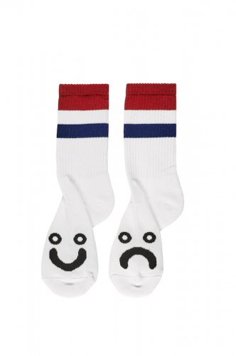 Polar Skate Co. - Happy Sad Socks - Stripes Red & Blue