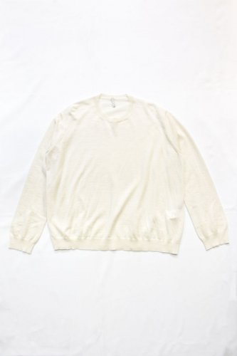 BOBOUTIC - Cashmere Silk Sweater - Cream, Navy