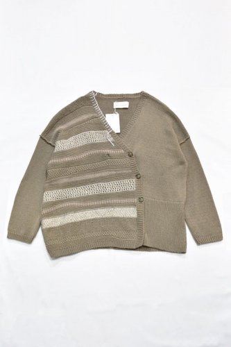 Monica Cordera - Patched Cardigan - Taupe, Natural - Unisex
