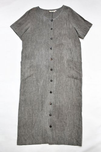 Vintage - Grey Maxi Half Sleeve Dress