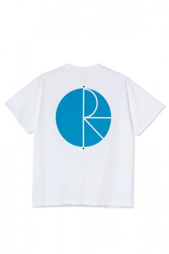 Polar Skate Co. - Fill Logo Tee - White Pool Blue 
