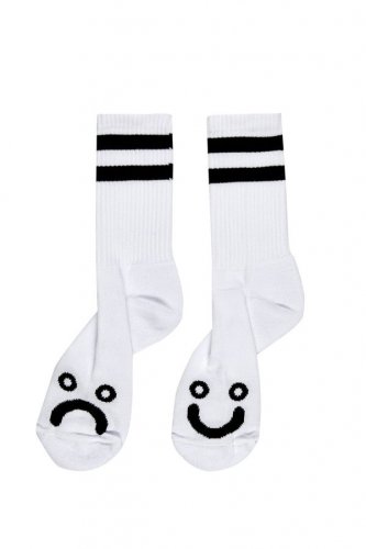 Polar Skate Co. - Happy Sad Socks - White