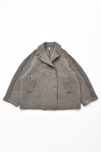 BOBOUTIC - Knit Short Coat - Brown/Taupe