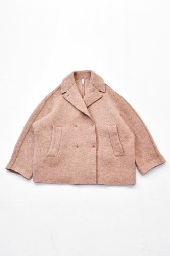 BOBOUTIC - Knit Short Coat - Pink/Tobacco