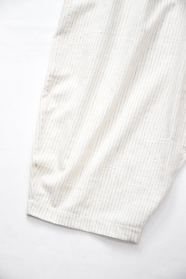 CORDERA - Relaxed Maxi Pants - Beige Stripes - kitoit / kiik