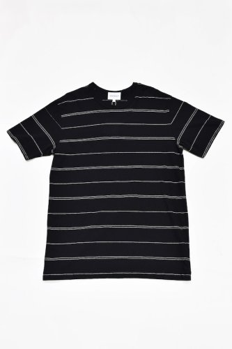 NORSE PROJECTS - Joakim Cotton / Linen Fine Stripe - Black