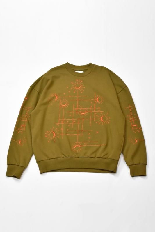 激安通販の HENRIK VIBSKOV - Sun Moon Sweat - Breen - kitoit / kiik トップス