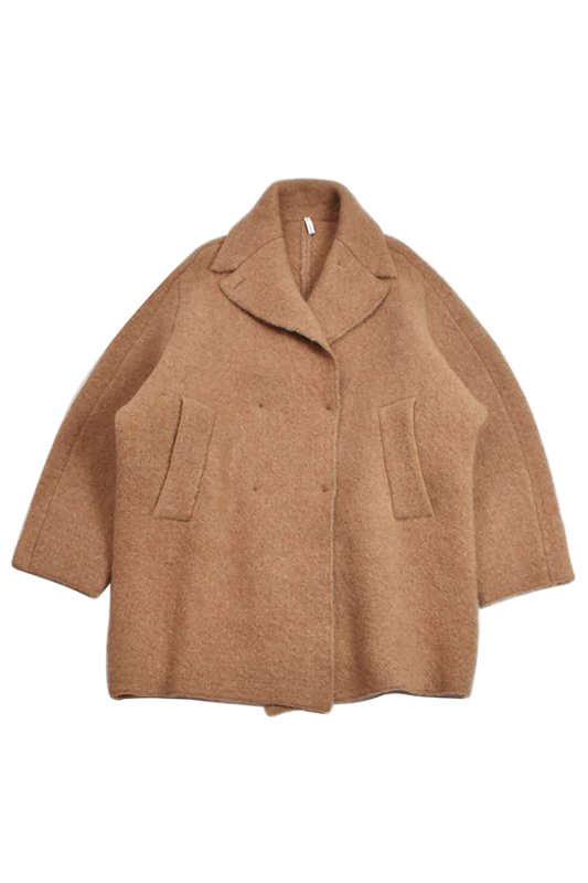 BOBOUTIC - Knit Short Coat - Camel - kitoit / kiik