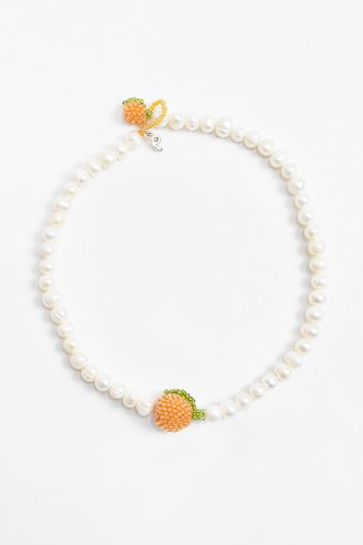 PURA UTZ - Pearl Bright Orange Necklace