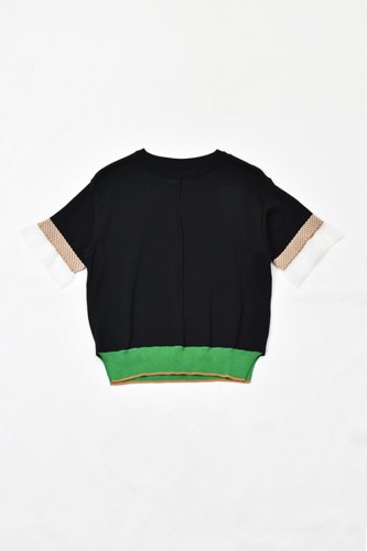 TRICOT&#201; - KNIT SHORT SLEEVE TOPS - Black