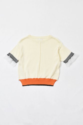 TRICOT&#201; - KNIT SHORT SLEEVE TOPS - White
